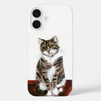 Gato de Tabby con pintura Kitty