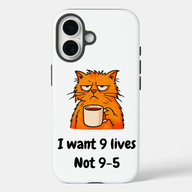 Funda iPhone 16 Gato Divertido   (Reverso )