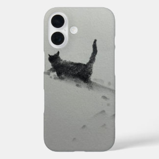 Funda iPhone 16 gato en la nieve 2