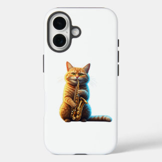 Funda iPhone 16 gato lindo del músico