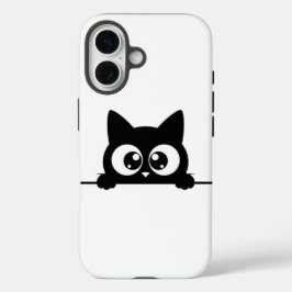 Funda iPhone 16 Gato negro de búsqueda