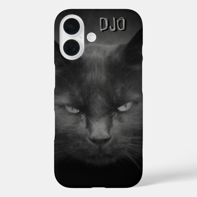 Funda iPhone 16 Gato negro mágico (Reverso )