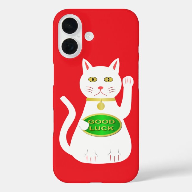 Funda iPhone 16 Gato Oriental de la Suerte (Reverso )