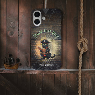 Funda iPhone 16 Gato pirata curioso descifra antiguos misterios