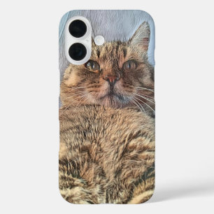 Funda iPhone 16 Gato Tigre Majestuoso 