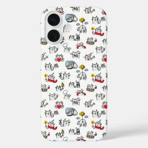Funda iPhone 16 Gatos divertidos, leche y magia.