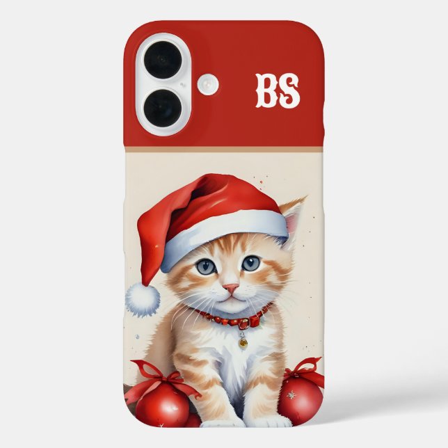 Funda iPhone 16 Gatos festivos con disfraces de Navidades - Vibes  (Reverso )