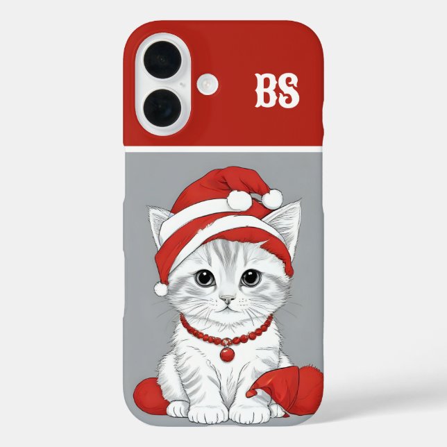 Funda iPhone 16 Gatos festivos con disfraces de Navidades - Vibes  (Reverso )
