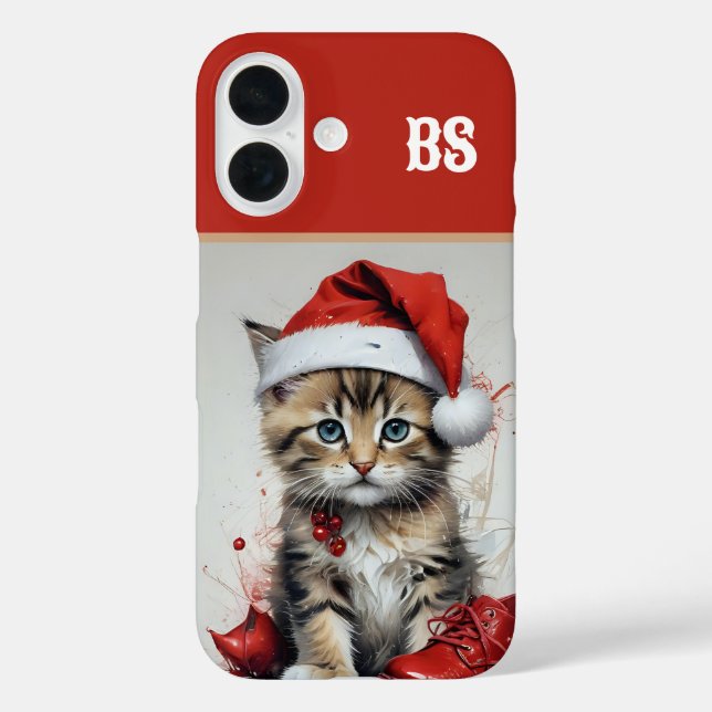 Funda iPhone 16 Gatos festivos con disfraces de Navidades - Vibes  (Reverso )