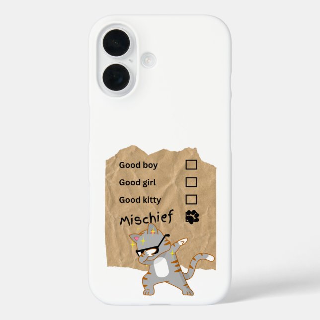 Funda iPhone 16 Gatos traviesos (Reverso )