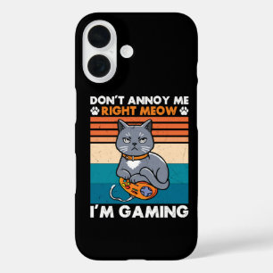 Funda iPhone 16 Gatos y juegos para el jugador amante de los gatos