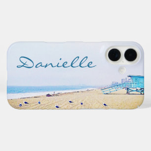 Funda iPhone 16 Gaviotas costeras de la playa de Ocean Beach Nombr