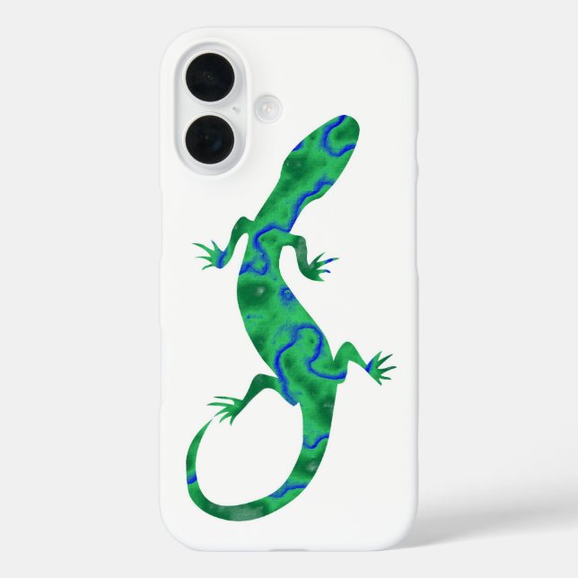 Funda iPhone 16 Gecko verde (Reverso )