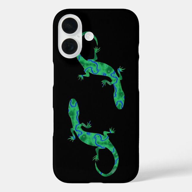 Funda iPhone 16 Gecko verde (Reverso )