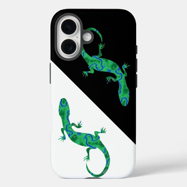 Funda iPhone 16 Gecko verde (Reverso )