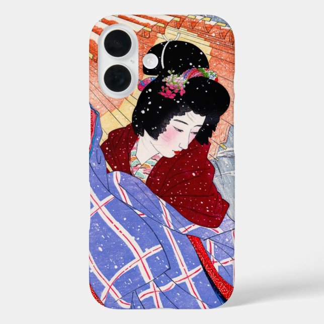 Funda iPhone 16 Geisha, mujer japonesa de belleza añeja Maiko (Reverso )