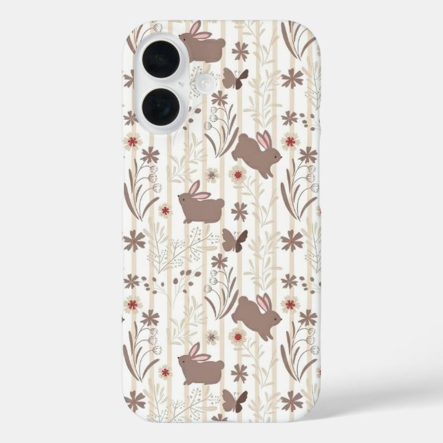 Funda iPhone 16 Gentle Rabbit Prince with Botanicals (Reverso )