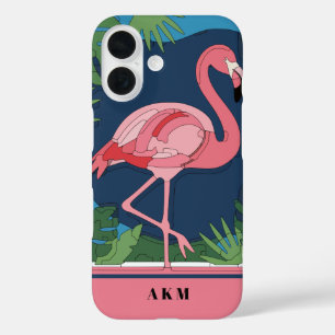 Funda iPhone 16 Geo Flamingo Puzzle