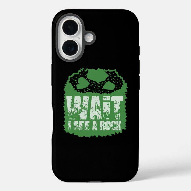 Funda iPhone 16 Geología divertida - Espera Que Veo Una Roca (Reverso )