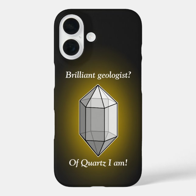Funda iPhone 16 Geólogo brillante Quartz Pun (Reverso )