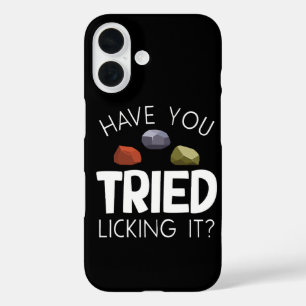 Funda iPhone 16 Geólogo Divertido Coleccionista de Piedras Lapidar