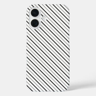 Funda iPhone 16 Geometría de línea negra simple