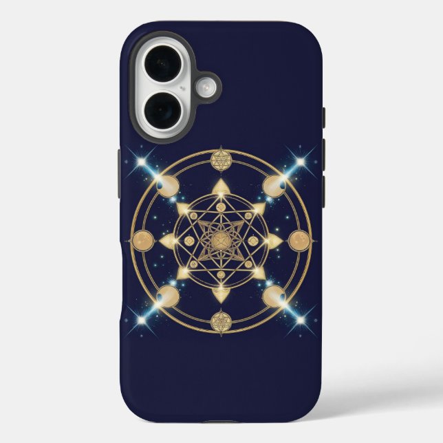 Funda iPhone 16 Geometría Estrellada – El Código de Infinito (Reverso )