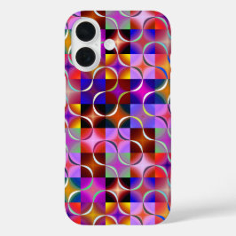 Funda iPhone 16 Geometric Multicolored Squares