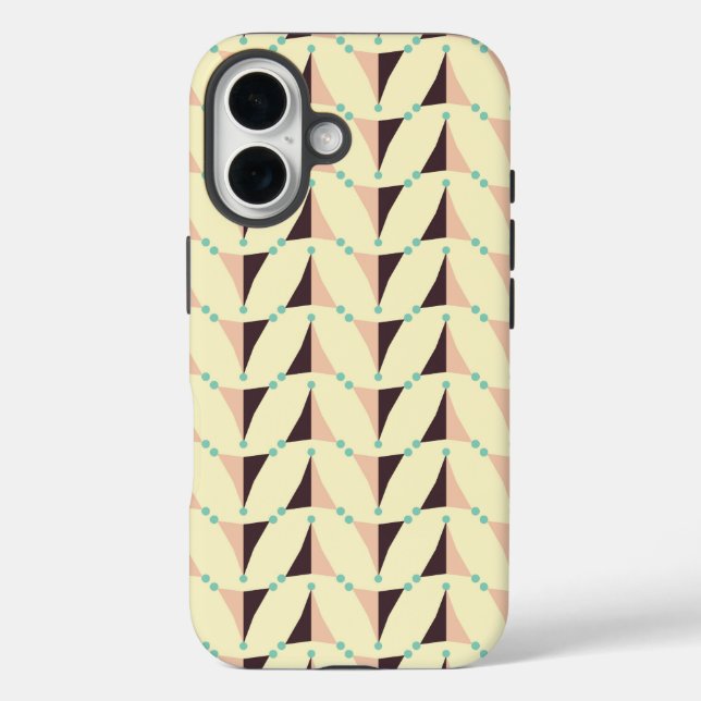 Funda iPhone 16 Geometric pattern in retro vibe (Reverso )