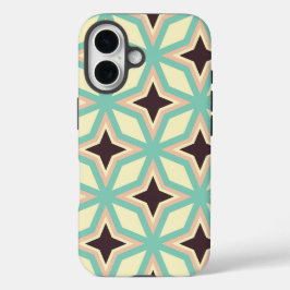Funda iPhone 16 Geometric pattern with alternating dark star shape