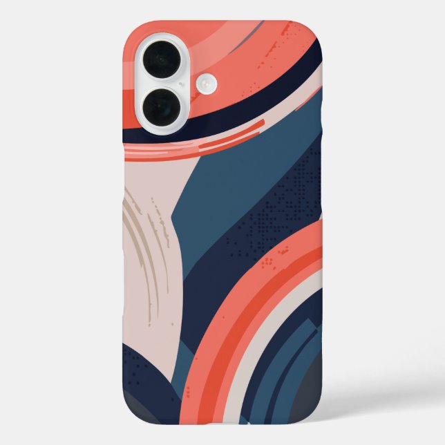 Funda iPhone 16 Geométrico abstracto moderno (Reverso )