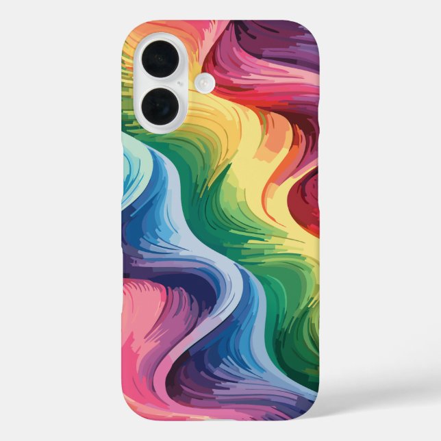 Funda iPhone 16 Geométrico abstracto moderno (Reverso )