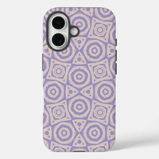 Funda iPhone 16 Geométrico Abstracto Púrpura y Crema