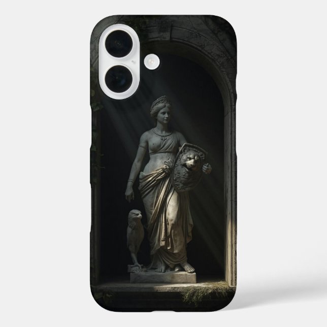 Funda iPhone 16 Germania Warrior Goddess Marble Statue Phone Case (Reverso )