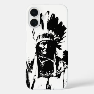 Funda iPhone 16 Gerónimo en blanco y negro