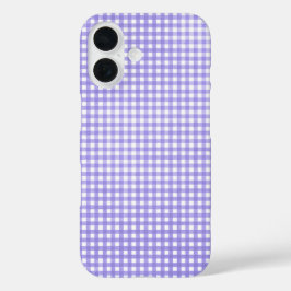 Funda iPhone 16 gingham púrpura