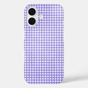 Funda iPhone 16 gingham púrpura
