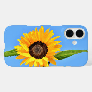 Funda iPhone 16 Girasol amarillo contra el cielo azul de verano