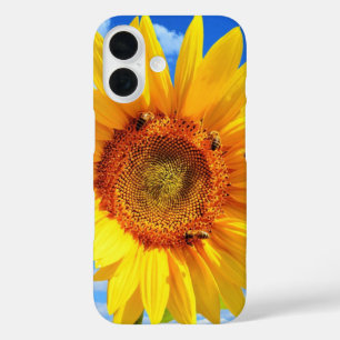 Funda iPhone 16 Girasol y abejas