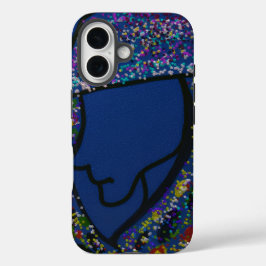Funda iPhone 16 Girl Spotted Glitter Print Hair