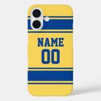 Giro personalizado amarillo y azul estilo Jersey