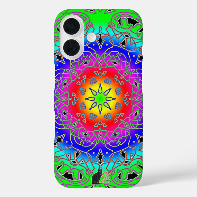 Funda iPhone 16 Glifo de Espectra de Belleza (Reverso )