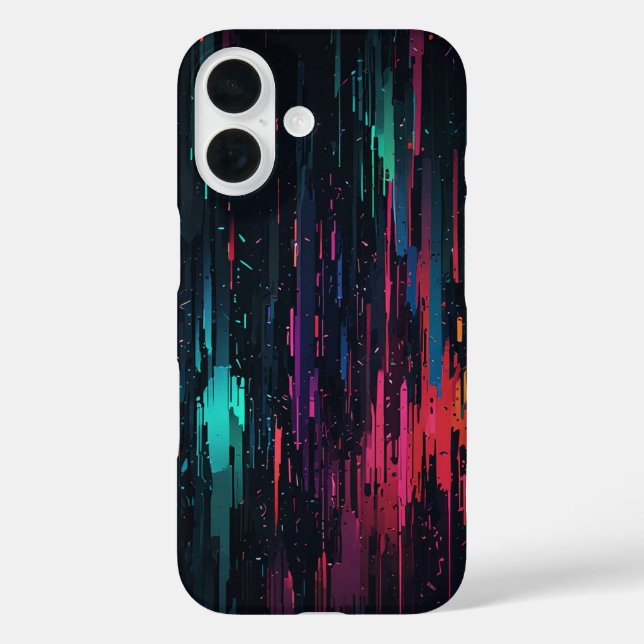 Funda iPhone 16 Glitch effect Phone Case (Reverso )
