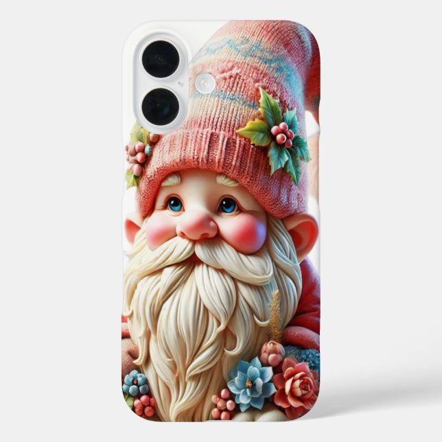 Funda iPhone 16 Gnomo florecer  (Reverso )