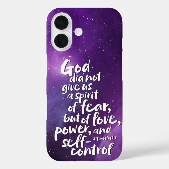 Funda iPhone 16 GOD's Spirit of Love - NO FEAR - Christian (Reverso )