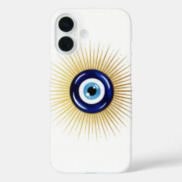 Funda iPhone 16 Golden Aura Evil Eye Abstract Spiritual Painting