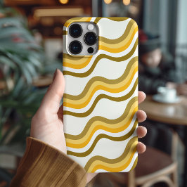 Funda iPhone 16 Golden Waves Pattern