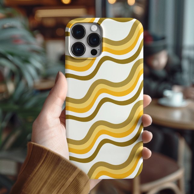 Funda iPhone 16 Golden Waves Pattern (Subido por el creador)