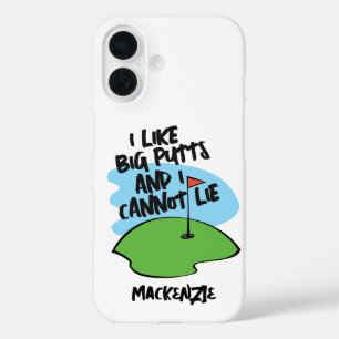Funda iPhone 16 Golfer Me Gustan Los Putts Grandes Y No Puedo Ment
