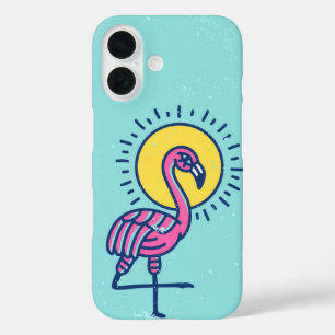 Funda iPhone 16 Golpe de Flamingo de Swagger Solar